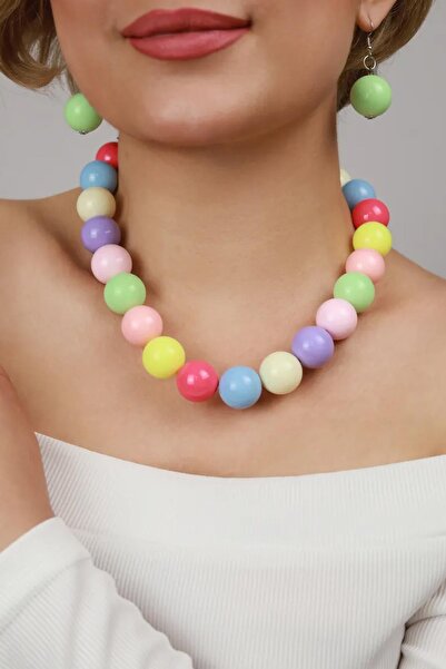 New Obsessions Women's Necklace with Big Beads - 20mm Beads