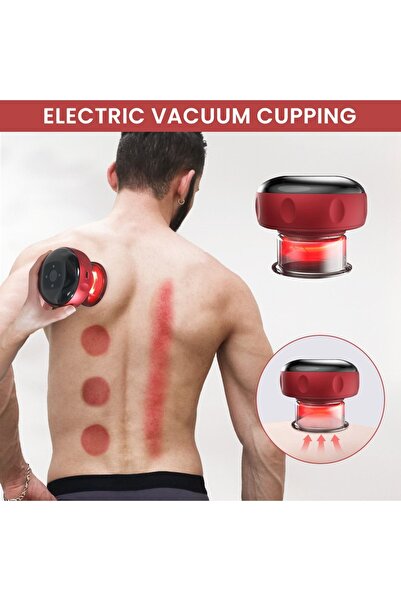 Genel Markalar CN Gua Sha Elektrikli Vantuzlu Vakumlu Anti-selülit Kupa Masaj...