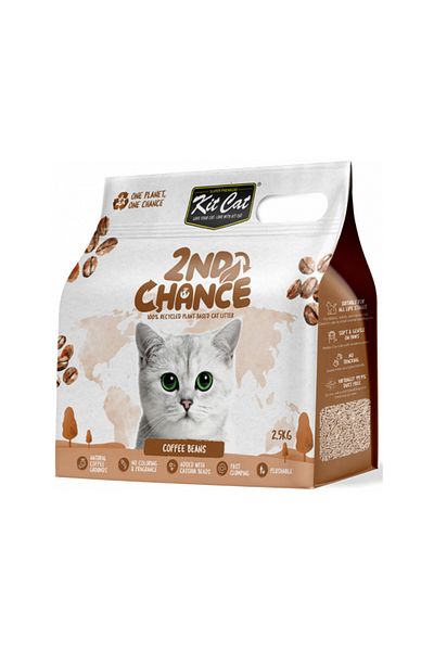 Kit Cat رمل القطط من حبوب القهوة من 2nd Chance - 7 لتر