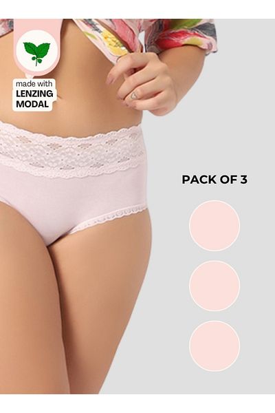 Intimate Queen Modal Bae Luxe Hipsters – Buttery Modal Bliss, Naturally Cooling | pH Balanced (Pack Of 3)
