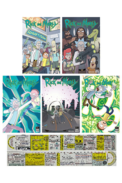 Marmara Çizgi Yayınları Rick and Morty 57-58-59-60-100. Ciltler Çizgi Roman S...