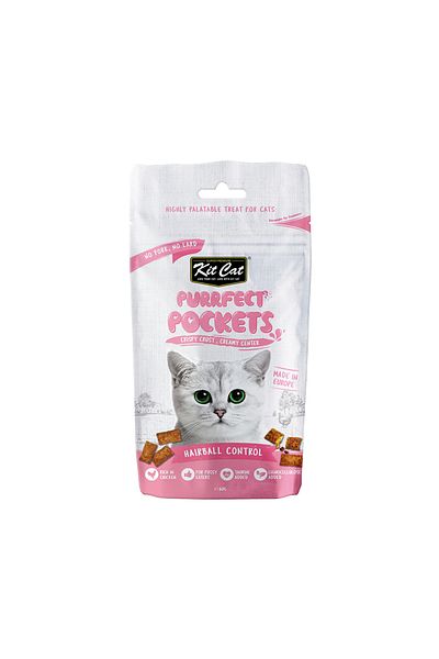 Kit Cat Purrfect Pockets Hairball Control Cat Treats - 60 g