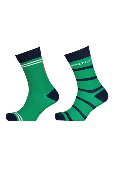 Benetton Мъжки Bnt 2-парен чорап - зелен