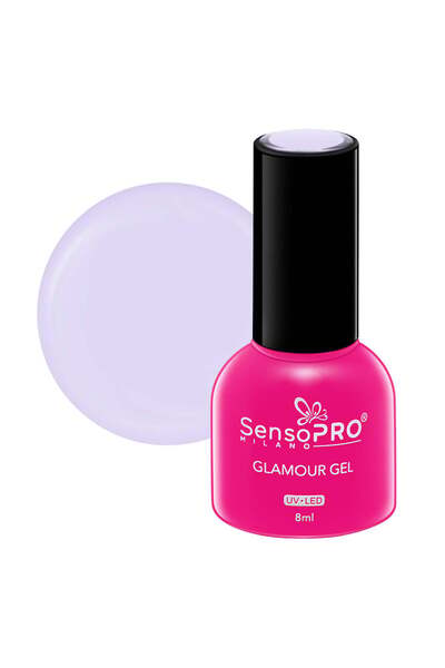 SensoPRO Milano Ημιμόνιμο βερνίκι νυχιών Glamour Gel 8ml, κρύσταλλοι καραμέλα...