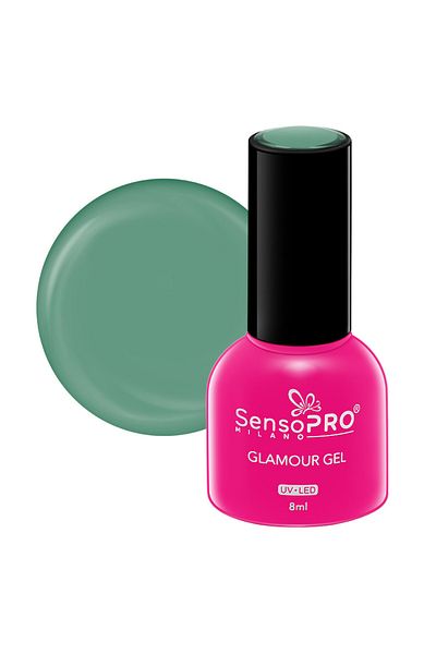 SensoPRO Milano Oja semipermanentă Glamour Gel 8ml, Verde Calypso #104