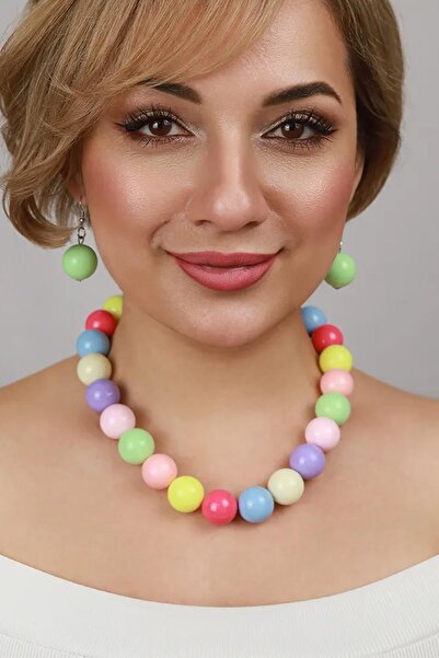 New Obsessions Women's Necklace with Big Beads - 20mm Beads