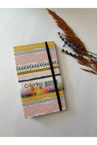 Adalinhome Atakids Lizy Dry Painted Mandala Coloring Book |   19 X 11cm |   40 Sheets |   12 Colors Dry Paint