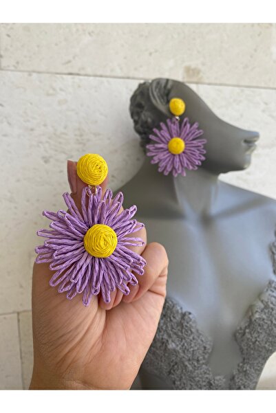 Lucios أقراط من القش الملون