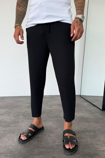 MADZEYMODA Ανδρικό Boyfriend Mold Twill Black Jogger