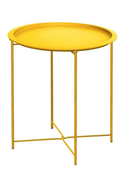 huitich Table for Living Room Coffee Tray Side Serving Table Gold