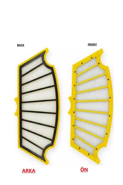 LİN GRUP For Irobot Roomba 500 521 531 535 540 551 555 561 581 595 Robotic Vacuum Replacement Hepa Filter 3Pcs