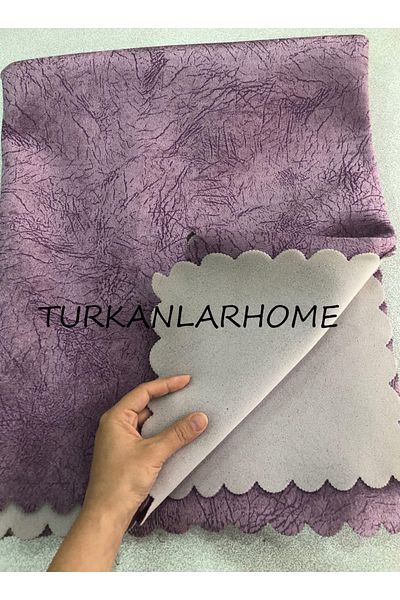 turkanlarhome Sofa Bed Cover Li̇la Vein Patterned Non-Slip Base Sponge Top Fabric Velvet