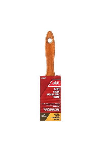ACE Durable High Quality Natural Blend Wood Flat Paint Brush Multicolor 2inch