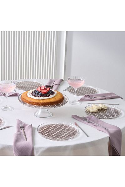 Karaca Rattan Grau-Glitzer 7-teiliges Kuchenset