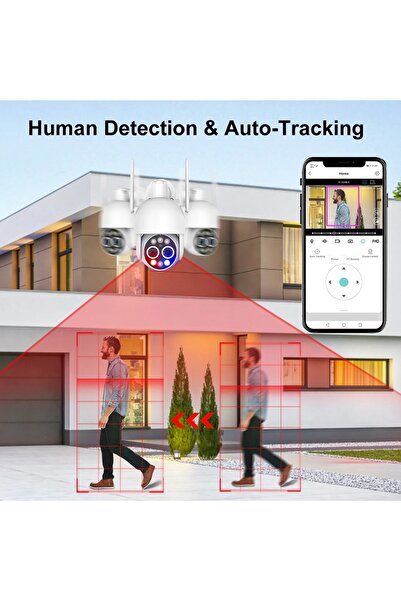 Xiaomi WiFi Surveillance Camera Techage, Dual Lenses, 8MP, 8X Hybrid Optic+Digital Zoom, Human Detection