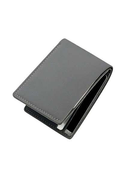 OEM Mini Wallet Compact for Men, Ultra-thin, Casual, PU Leather, Grey