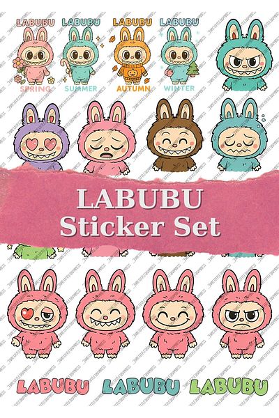 One Little Happiness Labubu Sticker -Laptop Sticker Decal Bullet Journal - Agenda - Planner - Notebook
