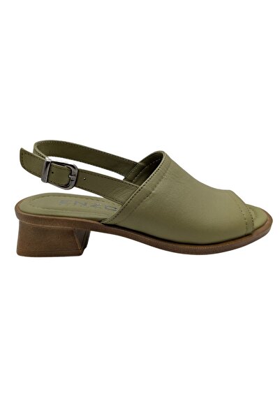 ÇİĞDEM KUNDURA Δορλίνη |   Γυναικεία πέδιλα με τακούνι με αγκράφα από γνήσιο δέρμα