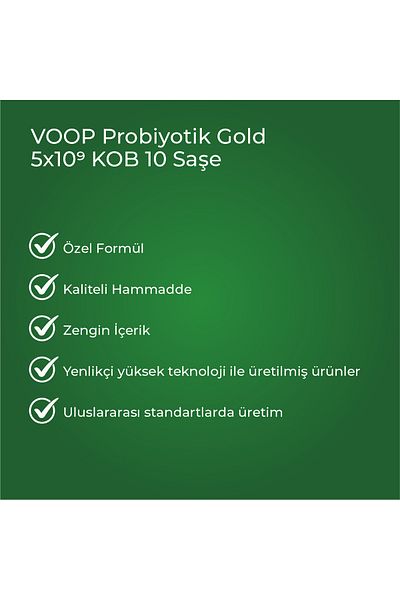 VOOP 10 Sachets of Food Supplement Containing Probiotic Microorganisms