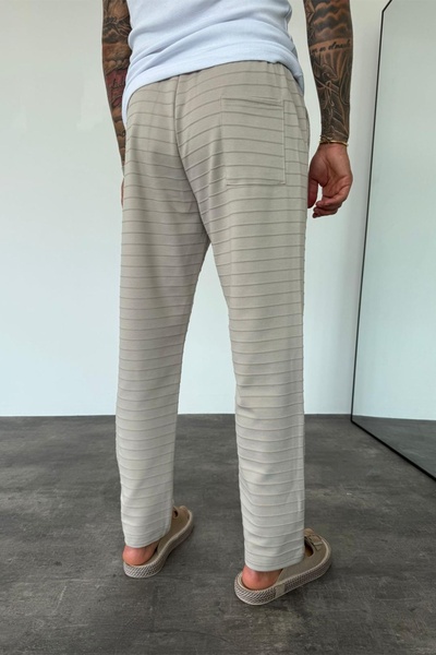 MADZEYMODA Men's Baggy Fit Loose Fit Beige Jogger with Elastic Waist Ke-5046