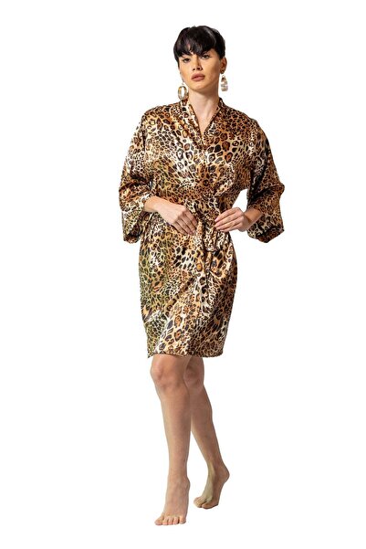 BLD by Exclusive Halat dama, imprimeu animal print, satin soft, Luiza, BLD by...