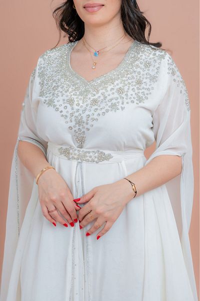 IKKXA Belted Elegant 2-Piece Kaftan