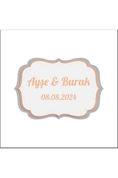 Reysa Tasarım Tucuncu Patterned Henna Engagement Wedding 3X3 cm Private Label...
