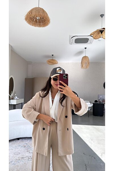 Buket Teke Μπεζ Σετ Premium με Μπουφάν Tensel