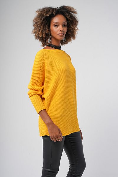 Hopoi Women's Honeycomb Knit Casual Bat Sweater