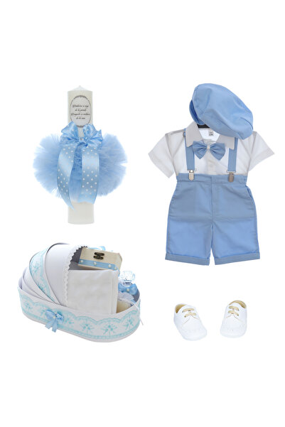 Recostore Trusou complet pentru botez de baieti, 14 piese, REC2716