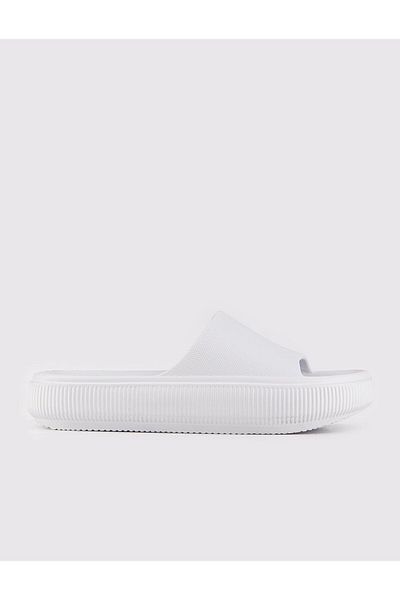 Cabani Women's High-Sole Gray Flat Slippers