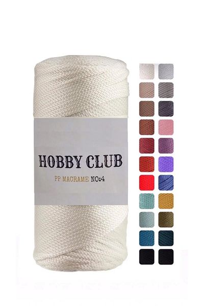 HOBİ Premium 200 Gr 2 mm Polyester Macrame Thread - 230 m Suitable for Supla and Bag Making