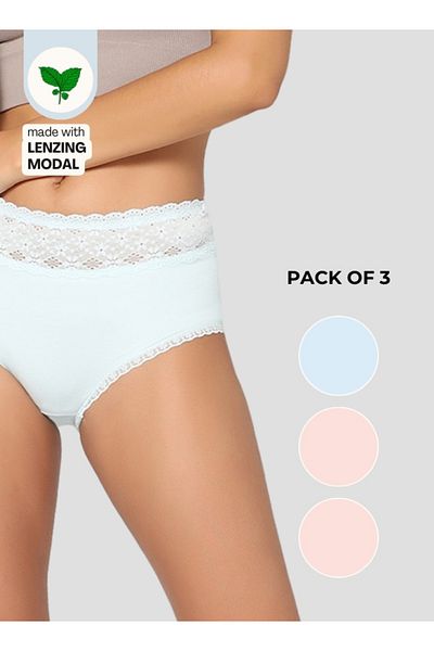 Intimate Queen Modal Bae Luxe Hipsters – Buttery Modal Bliss, Naturally Cooling | pH Balanced (Pack Of 3)