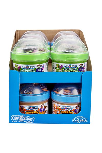 CrazArt CraZSlimy Fun Dome Topper Jars assorted