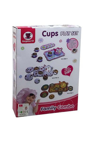 CanEm طقم شاي مع صينية معدنية لعبة 5268-2