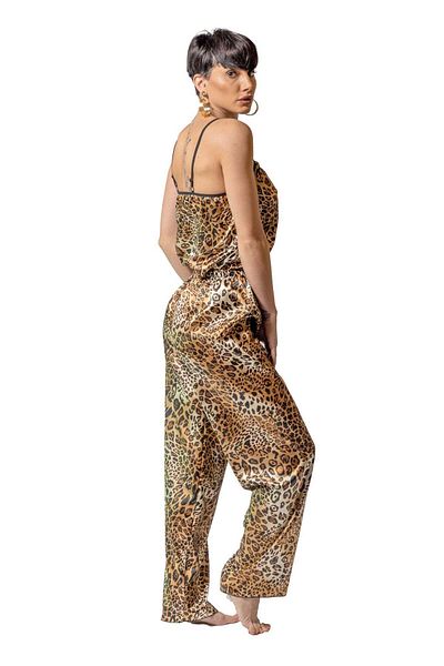 BLD by Exclusive Women's pajamas, printed satin, elastic, animal print, Celia02, BLD by Exclusive