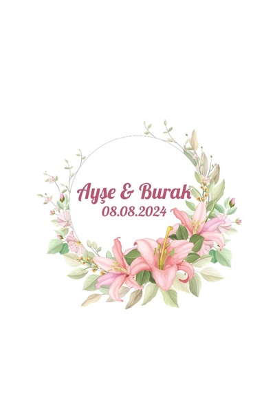 Reysa Tasarım ملصق نصف إكليل من الورود الباستيل هينا للخطوبة والزفاف مقاس 3 ×...