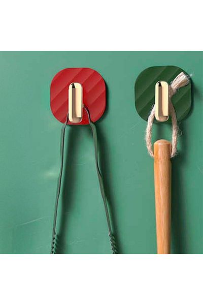 Skygo BUFFER® 2-Piece Adhesive Retro Hanger Cabinet Door Handle Green