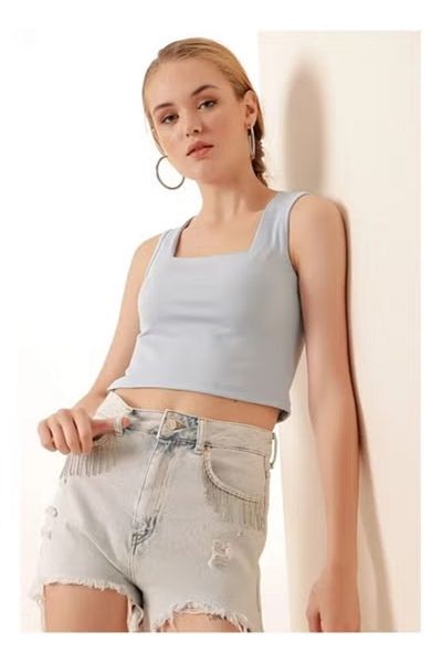 Generic Light Blue Crop Top