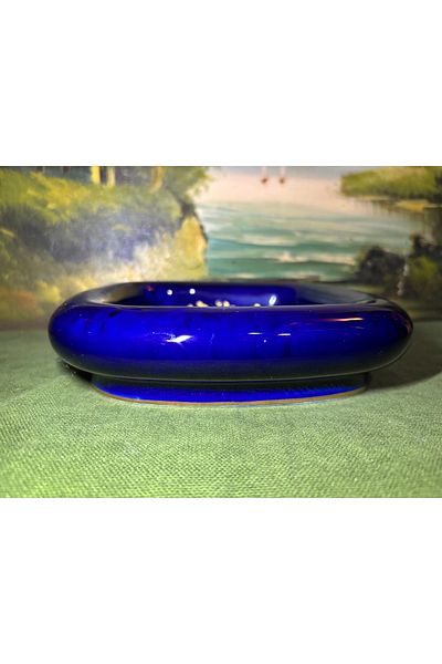 tayfuntufan antika koleksiyon Limoges Hand-Painted Oversized Porcelain Ashtray Measures 19 cm 19 cm 4.5 cm