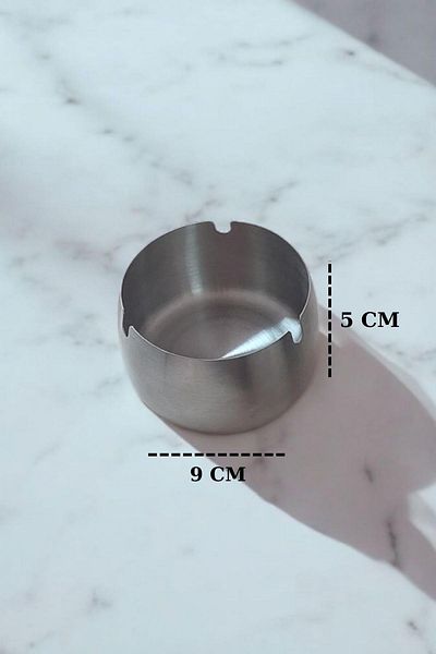 İLİVA Metal, Decorative Stainless Steel Ashtray