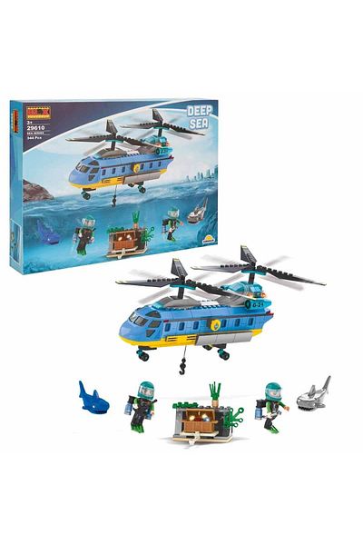 sunman oyuncak Sea Treasure Operation and Helicopter 344 Pieces 29610 01004431