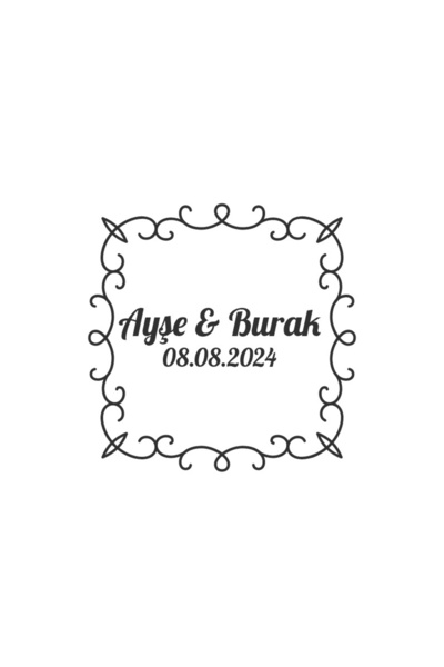 Reysa Tasarım Pine Leaves Red Fruit Sticker Henna Engagement Wedding 3X3Cm Cu...