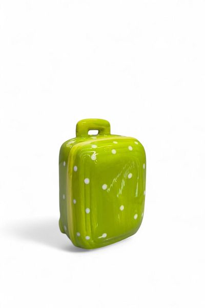 Wow Home Set of 3 Mini Size Ceramic Suitcase Decorative Piggy Bank