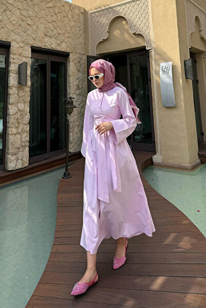 Swana Rochie de damă cu legături laterale - Roz