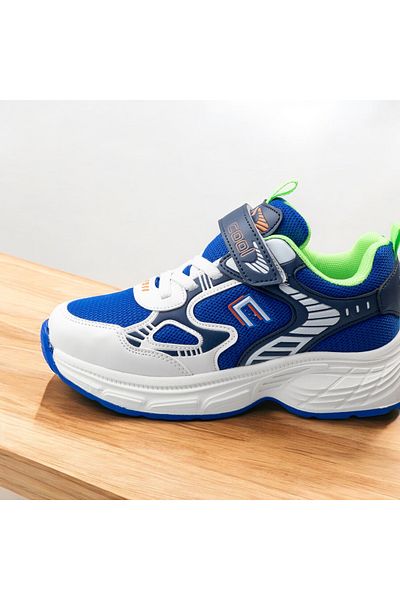 JOJO KIDS talpa ortopedica pentru copii pantofi sport albastri cu velcro, pantofi usori