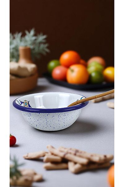 İnci Emaye No. 13 Enamel Bowl, Plate, Dowry, Pit Plate, Soup Bowl, Food Plate 13 cm