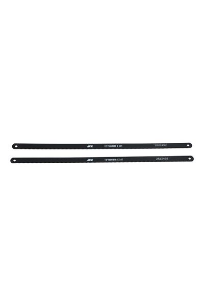 ACE 2-Piece 24-TPI Sturdy Bi-Metal Hacksaw Blades Black 12inch