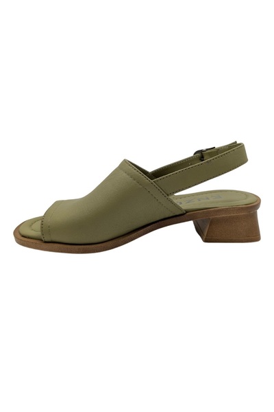 ÇİĞDEM KUNDURA Δορλίνη |   Γυναικεία πέδιλα με τακούνι με αγκράφα από γνήσιο δέρμα