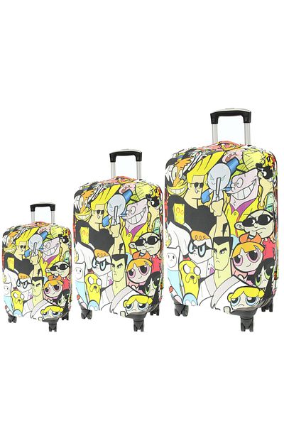 MY SARACİYE (My # 135 Cartoon Characters) Case Set for Suitcases (Cabin Medium and Large)